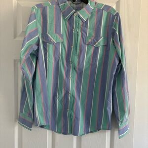 Schaefer Outfitter Women's Range Tek Western Long Sleeve Shirt Size L NWOT